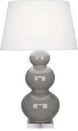 Triple Gourd Table Lamp, Smokey Taupe