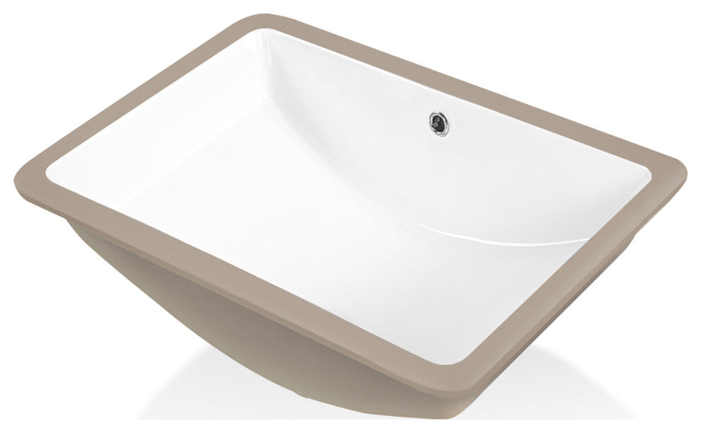 Sinber 21" Undermount Bathroom Sink with Overflow Ceramic C1312-OL