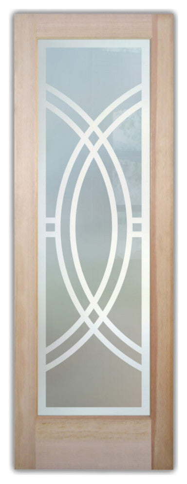Interior Prehung Door or Interior Slab Door - Demi Circle - Primed - 24" x...