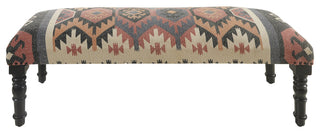 Colorful Southwestern Indoor Bench, 47" Length