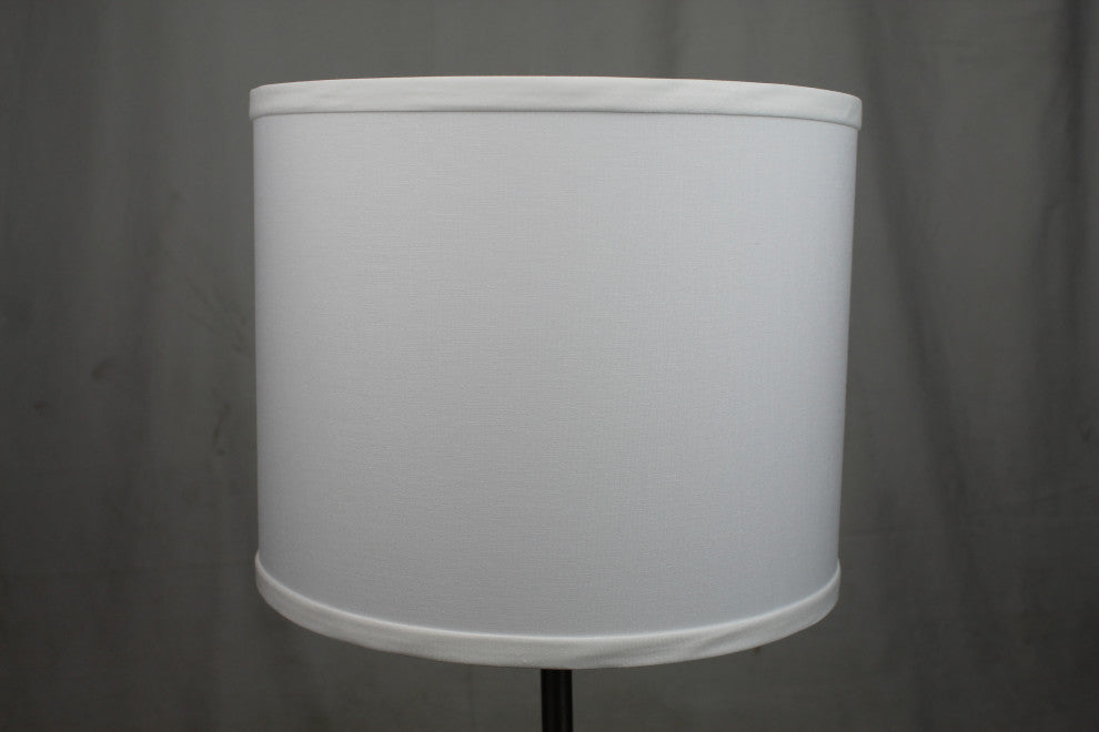 Fenchel Shades 11"x11"x9" Spider Attachment, Drum Lamp Shade, Linen White