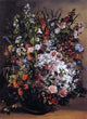 Gustave Courbet Bouquet of Flowers Premium Canvas Print