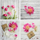 Pink Petals Quadriptych, 32x32
