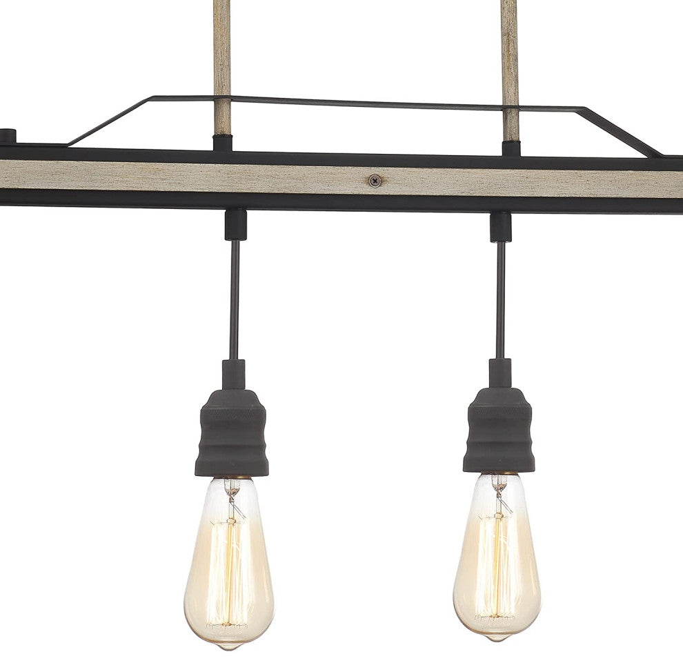 4 Light Farmhouse Chandelier Kitchen Dining Pendant Light Fixture