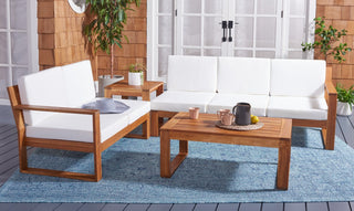 Safavieh Catryn 4Pc Outdoor Living Set, Natural / Beige