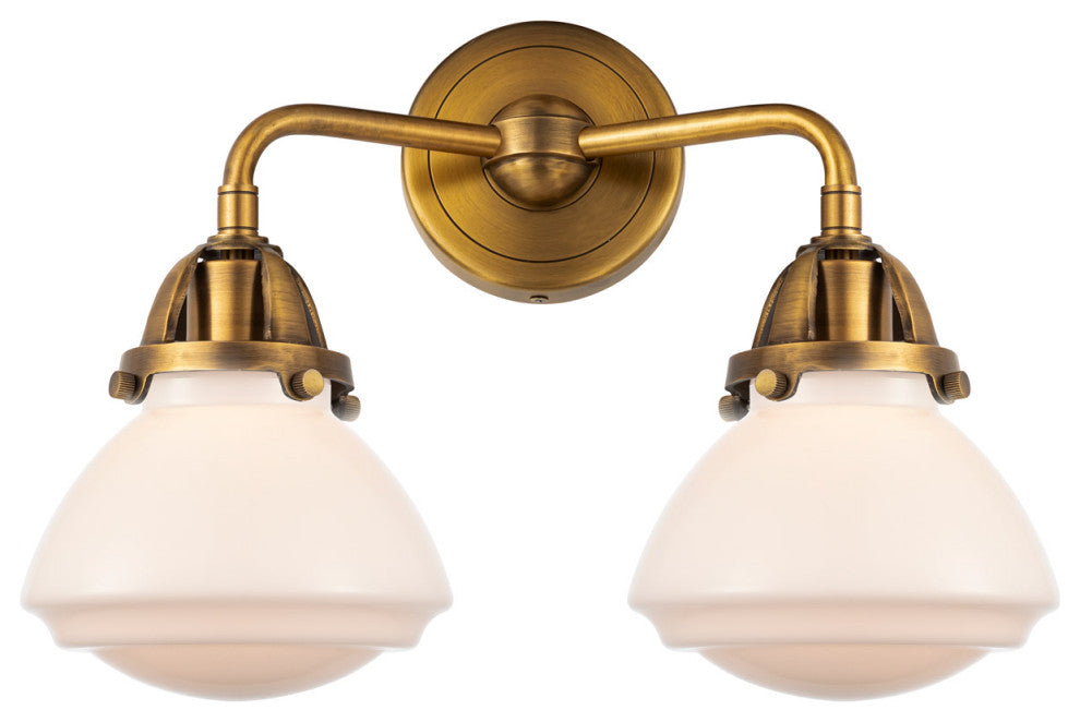 Innovations 288-2W-BB-G321 2-Light Bath Vanity Light, Brushed Brass
