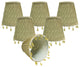 5" Ruche Pleated Empire, Antique Gold, Clip-On Chandelier Shade, 3"x5"x4.5, Set