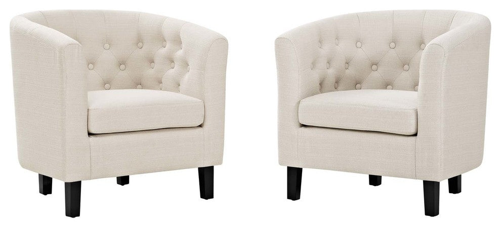 Beige Prospect 2 Piece Upholstered Fabric Armchair Set