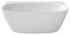 Perlato Palencia 59" Back to Wall Soaking Tub, White