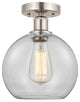 Innovations 616-1F-SN-G122-8 1 Light Semi-Flush Mount, Brushed Satin Nickel