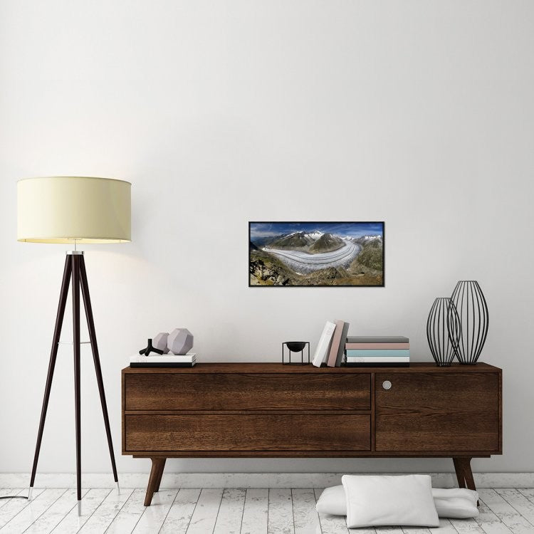 "Aletschgletscher" Framed Canvas Giclee by Tomas Sereda, 31x15"