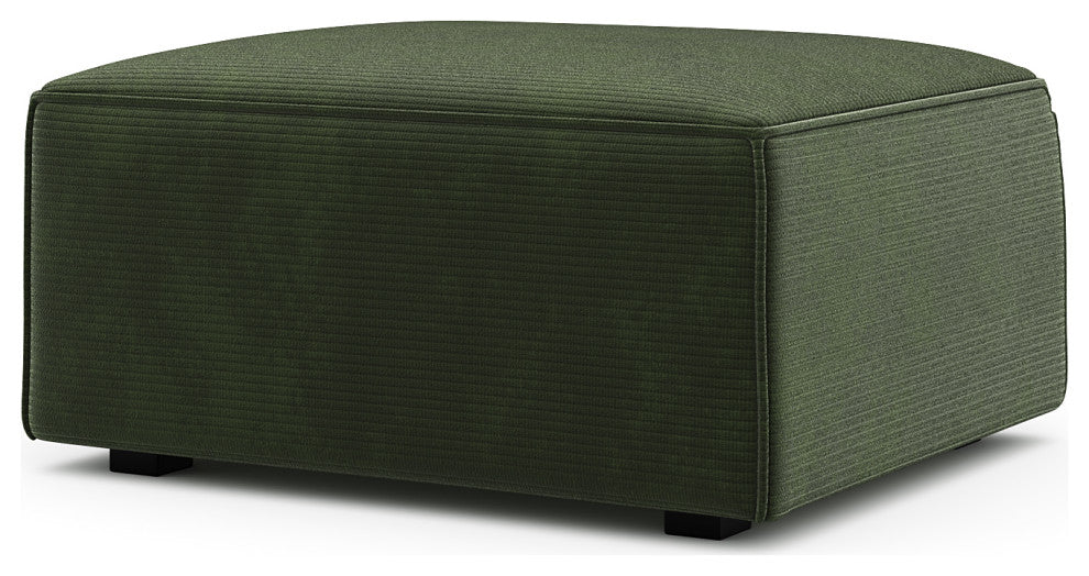 Burt Modular Ottoman, Olive Green Corduroy