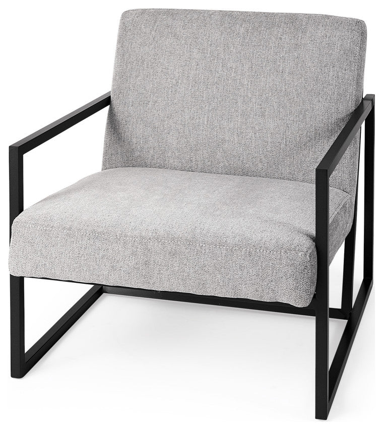 Geo Modern Gray And Black Accent Or Side Chair