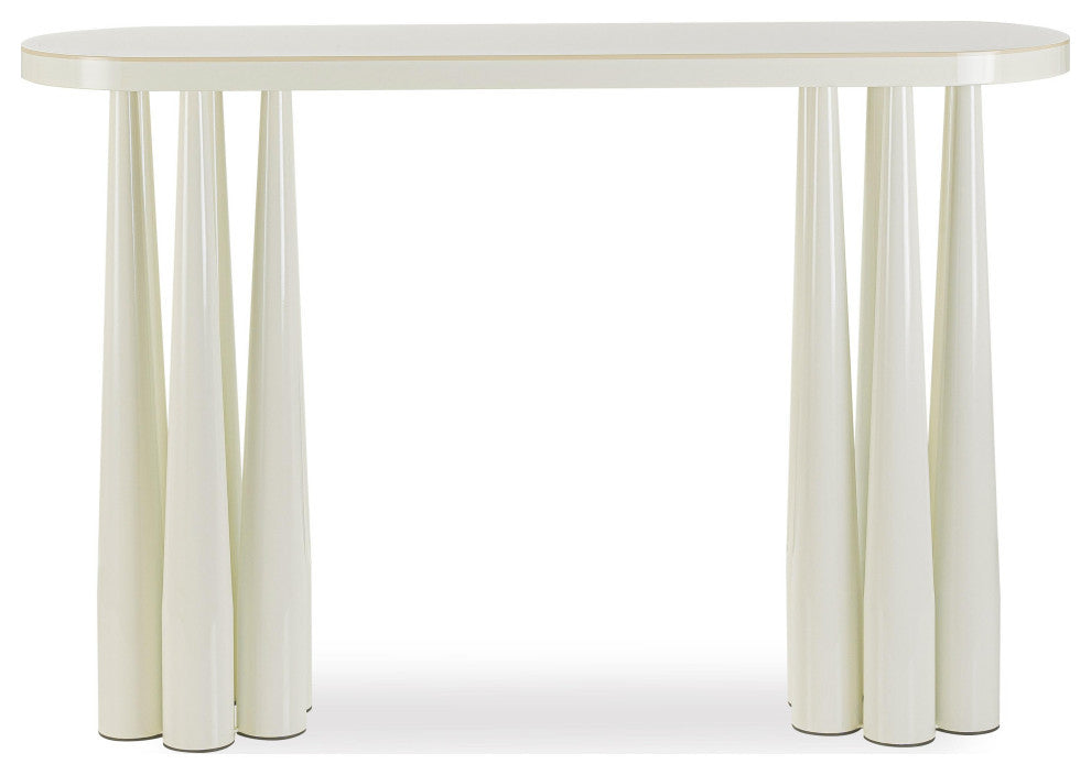 Titan Cream Glossy Console Table