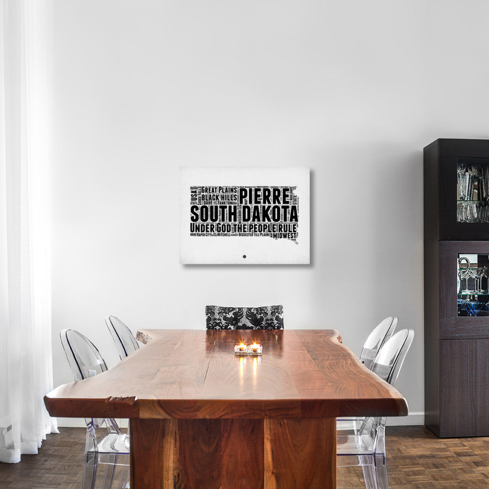 "South Dakota Word Cloud 1" Fine Art Print