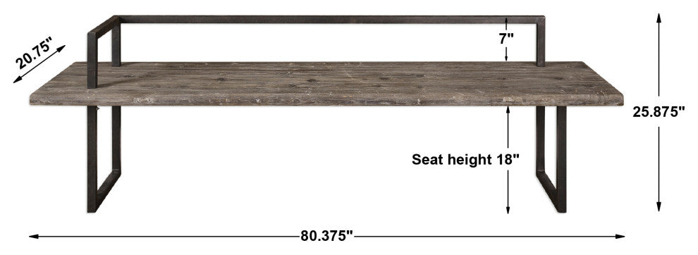 Uttermost Herbert Reclaimed Wood Bench