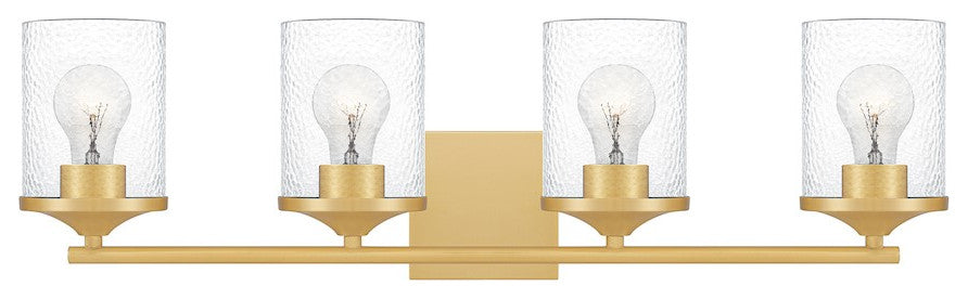 Quoizel ABR8628AB Four Light Bath, Aged Brass Finish