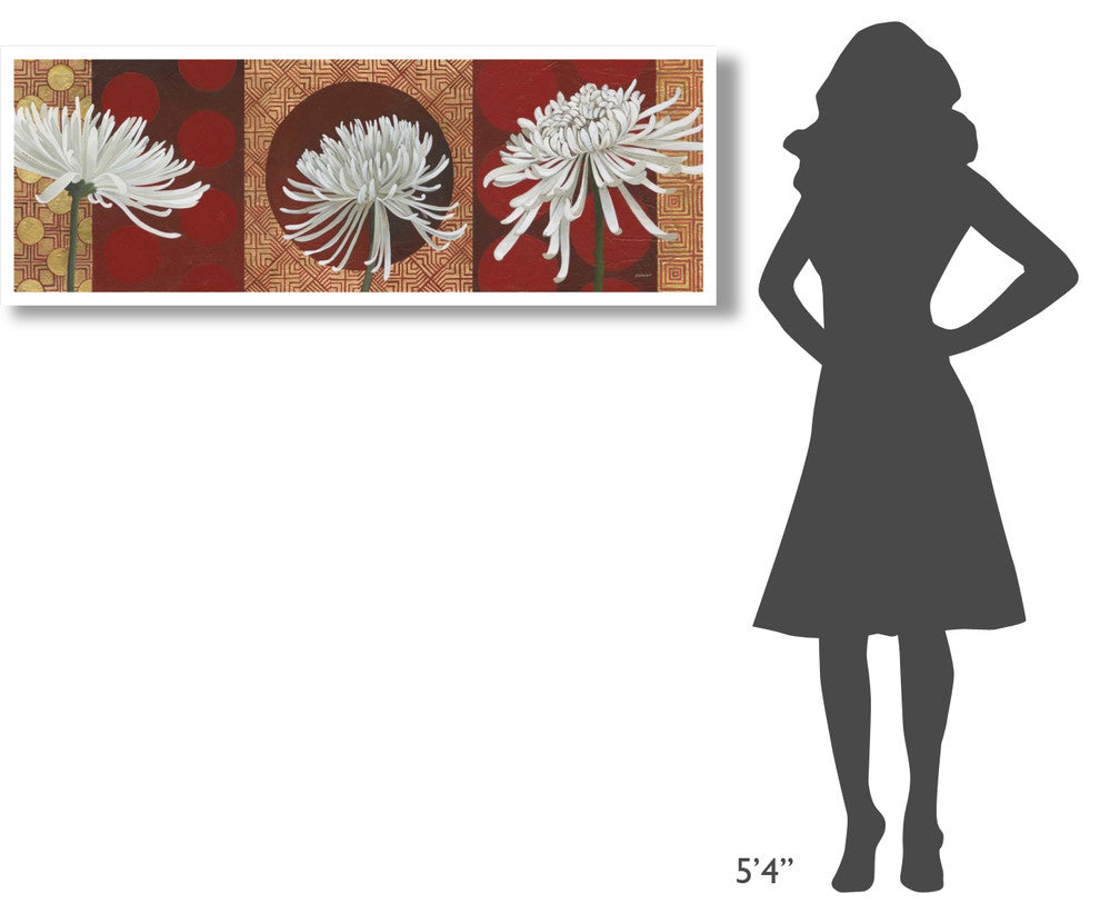 "Morning Chrysanthemums V" Digital Paper Print by Kathrine Lovell, 56"x20"