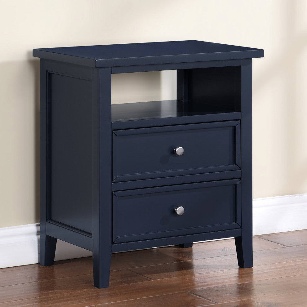 Walker Midnight Blue 2 Drawer Nightstand