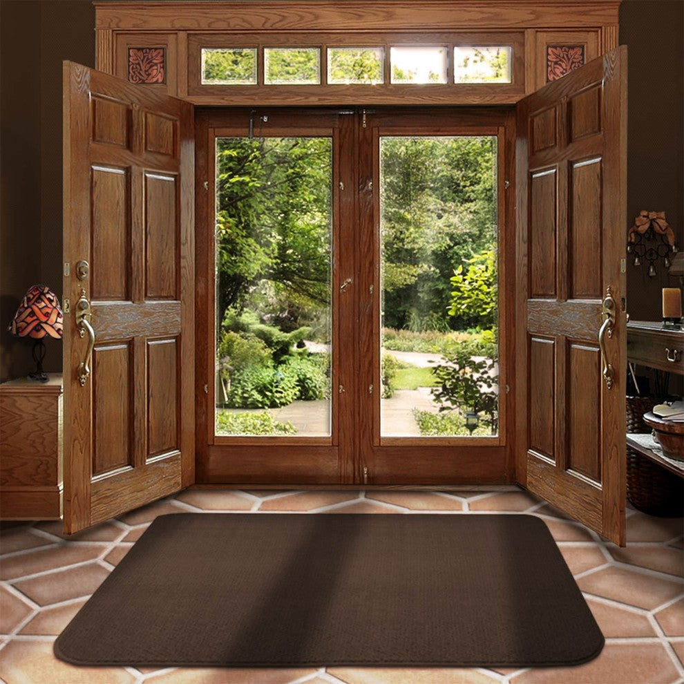 Skid-Resistant Area Rug Chocolate Brown, 4'x6'