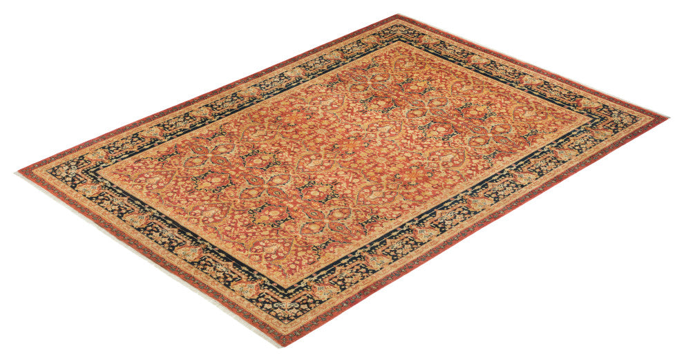 Mogul, One-of-a-Kind Hand-Knotted Area Rug Orange, 6'3"x8'9"