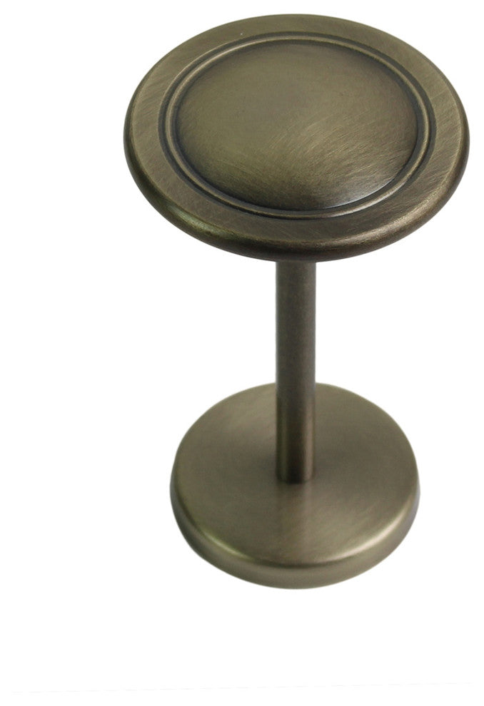 Button Medallion Drapery Holdback, Antique Brass, 1 Pc.