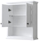 Avery Over-the-Toilet Wall-Mounted Storage Cabinet, White With Black Trim
