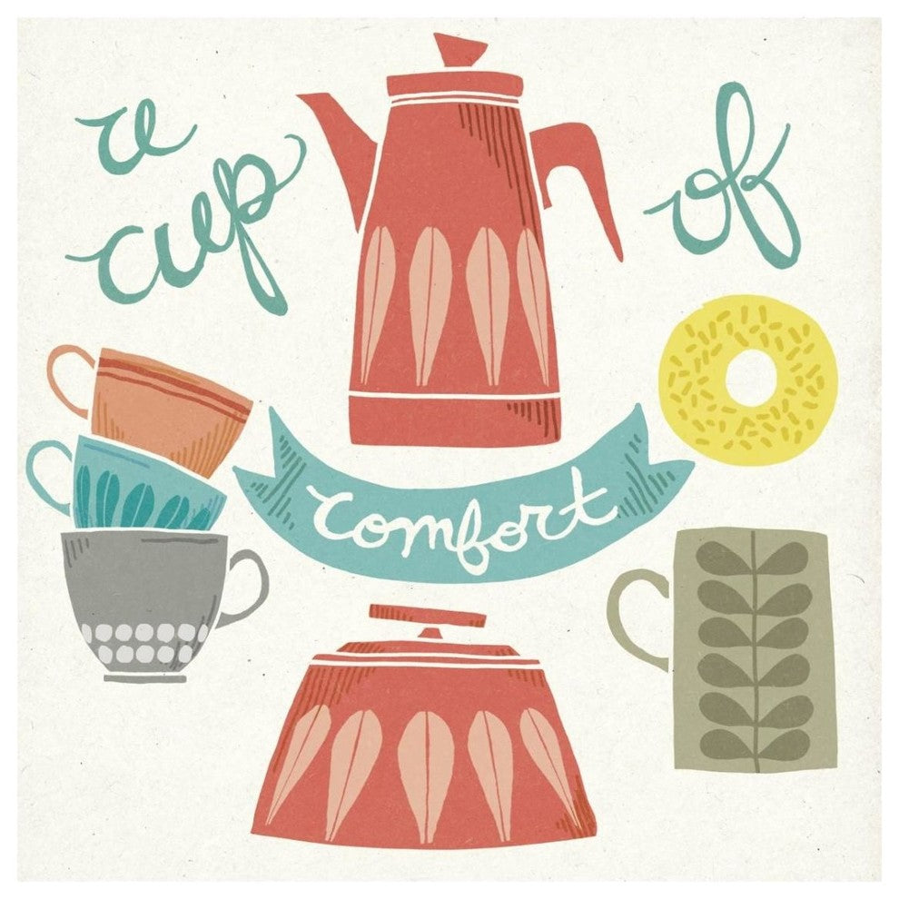 "A Cup of Comfort" Digital Paper Print by Mary Urban, 32"x32"