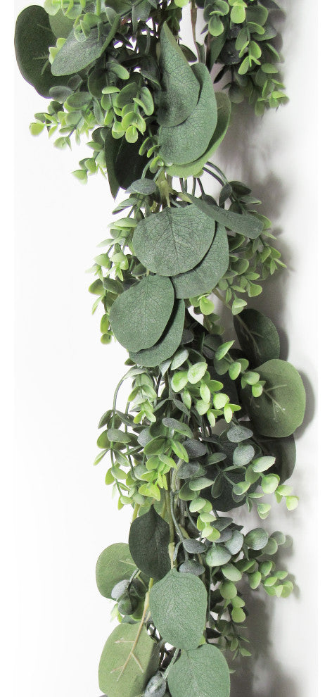 6' Deluxe Artificial Mixed Eucalyptus Leaf Vine Hanging Plant Greenery Garland