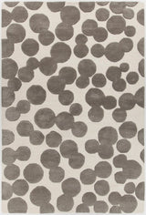 Joya Round Area Rug, Ivory/Gray