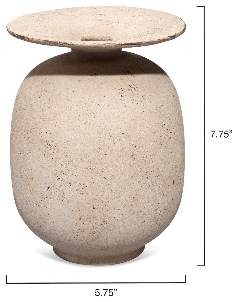 Cream Ceramic Highland Decorative Vase