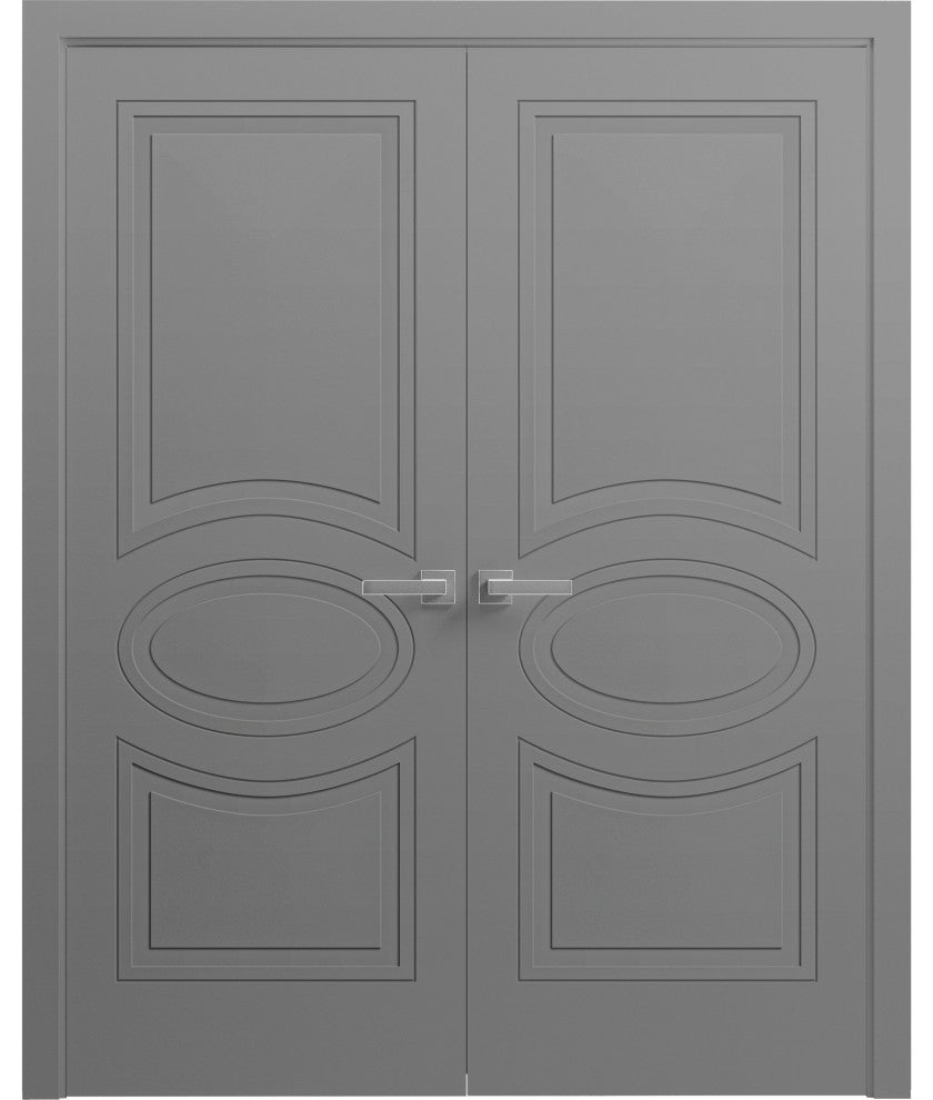 Interior Solid French Double Doors 60x84"