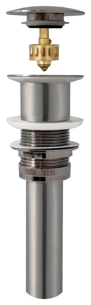 STYLISH Brushed Nickel Pop-Up Bathroom Sink Drain without Overflow