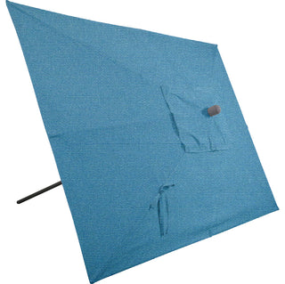 10'x6.5' Rectangular Auto Tilt Market Umbrella, Antique Bronze Frame, Sunbrella