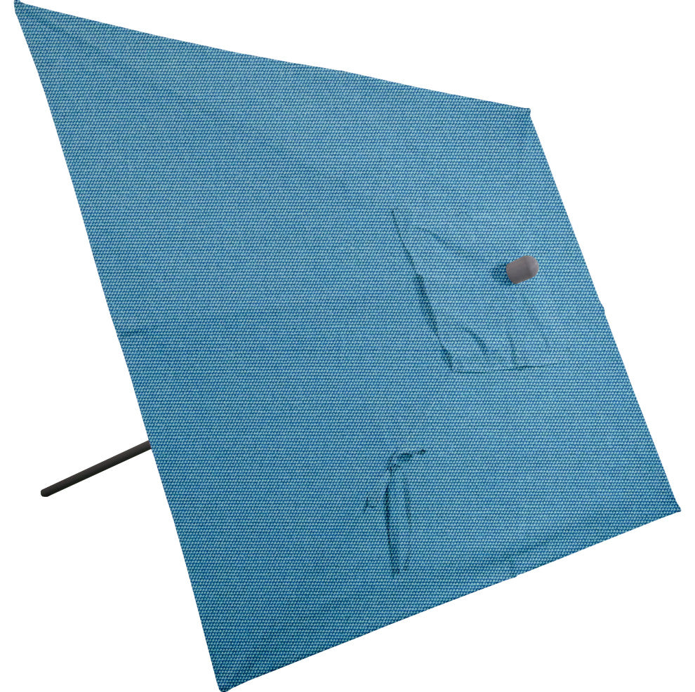 10'x6.5' Rectangular Auto Tilt Market Umbrella, Antique Bronze Frame, Sunbrella