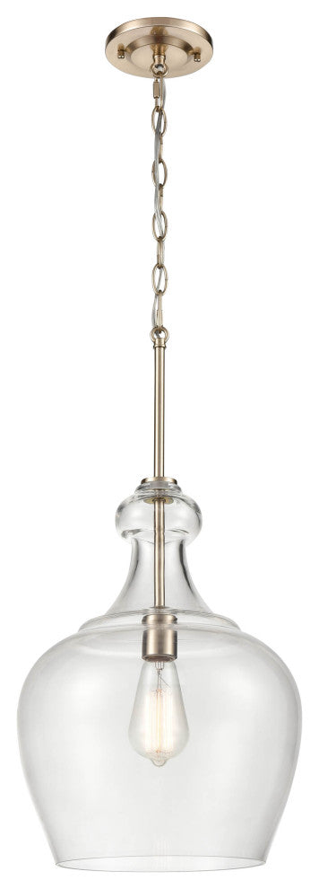 1 Light 12 in. Modern Gold Pendant