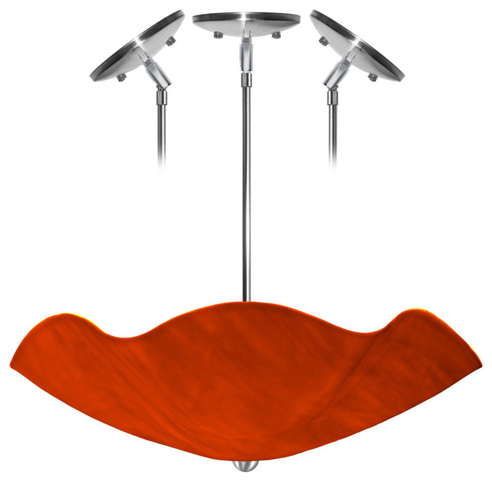 Jezebel Radiance Camellia Chandelier, Tangerine, 66" Drop Height