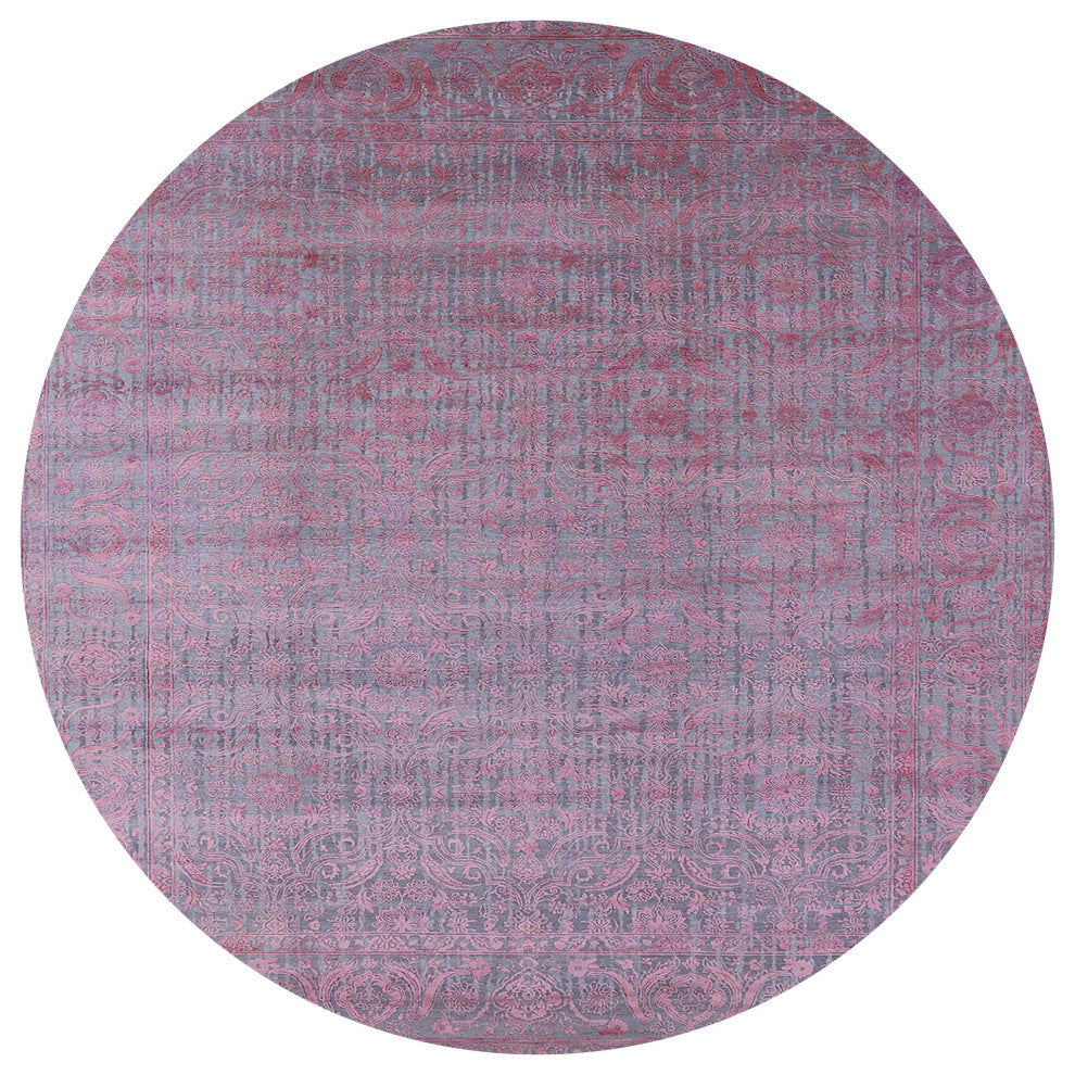 Ahgly Company Indoor Round Mid-Century Modern Area Rugs, 4' Round
