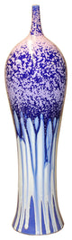 Purple White Glazed Porcelain Contemporary Narrow Mouth Tall Vase