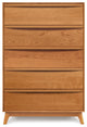 Catalina, 5 Drawer Wide Dresser, Natural Cherry