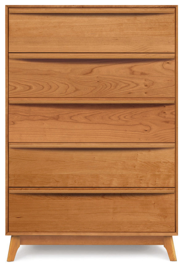 Catalina, 5 Drawer Wide Dresser, Natural Cherry