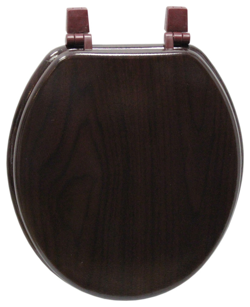 Trimmer Wood Toilet Seat With Wood Grain Painting, Cherry Wood