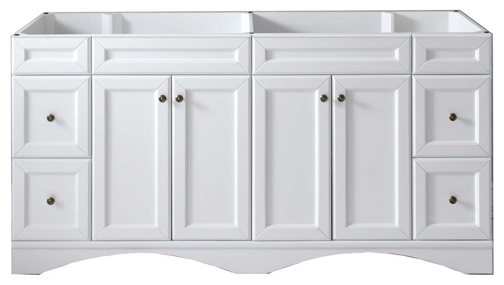 Talisa 72" Double Bathroom Vanity Cabinet, White