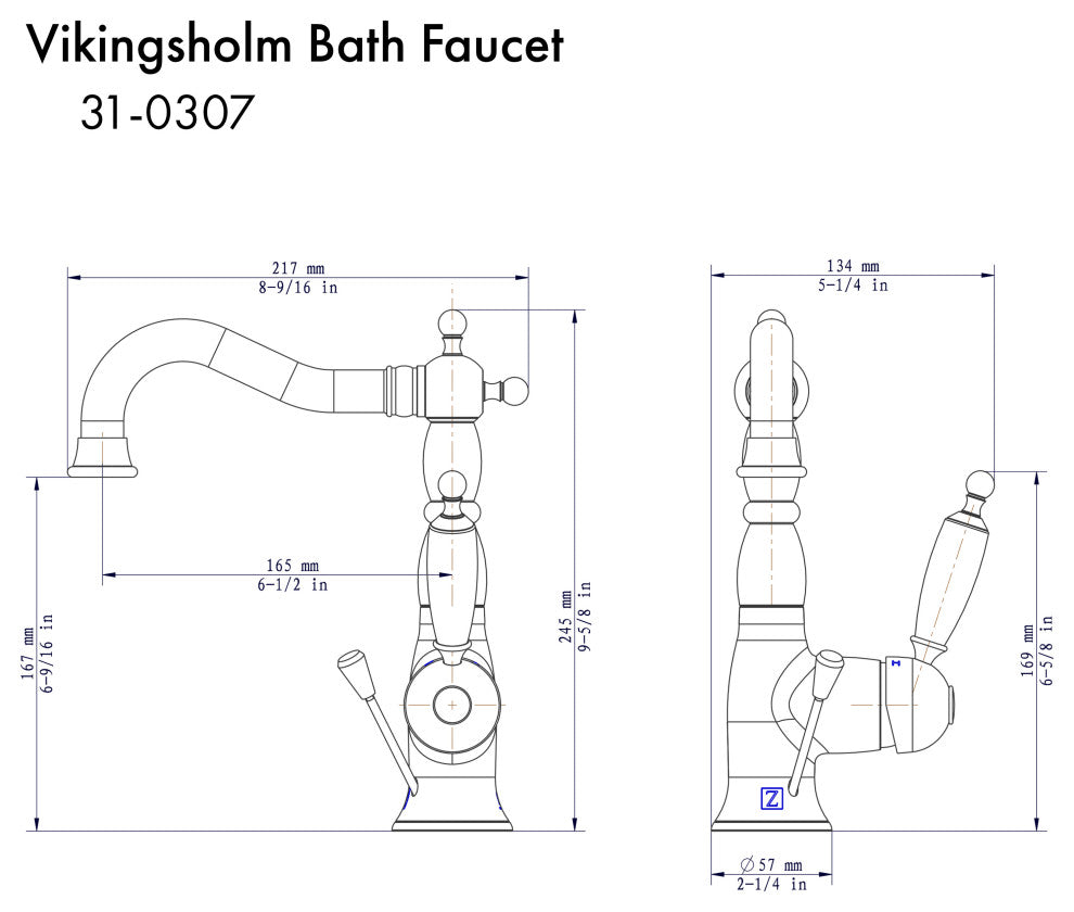 ZLINE Vikingsholm Bath Faucet in Oil-Rubbed Bronze (VKS-BF-ORB)