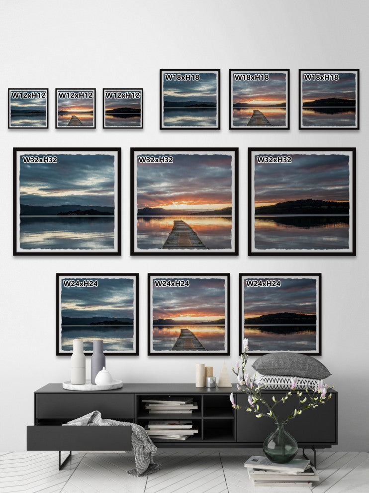 Chasing That Sunset Triptych, Set of 3, 12x12 Panels