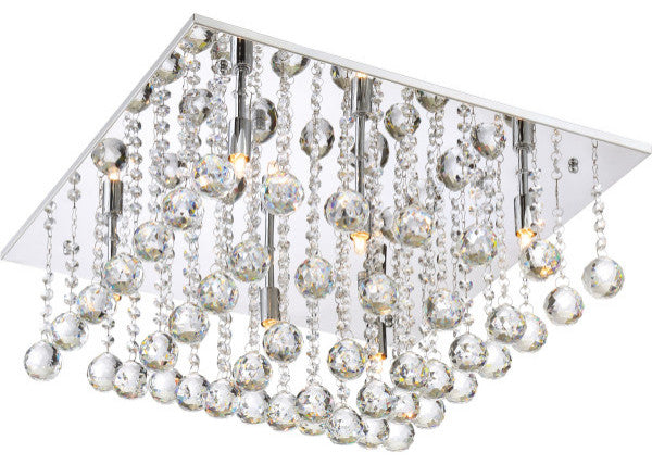 Quoizel BRX1620C Six Light Flush Mount Bordeaux Polished Chrome