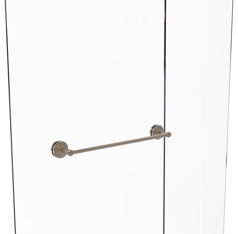 Que New 24" Shower Door Towel Bar, Antique Pewter