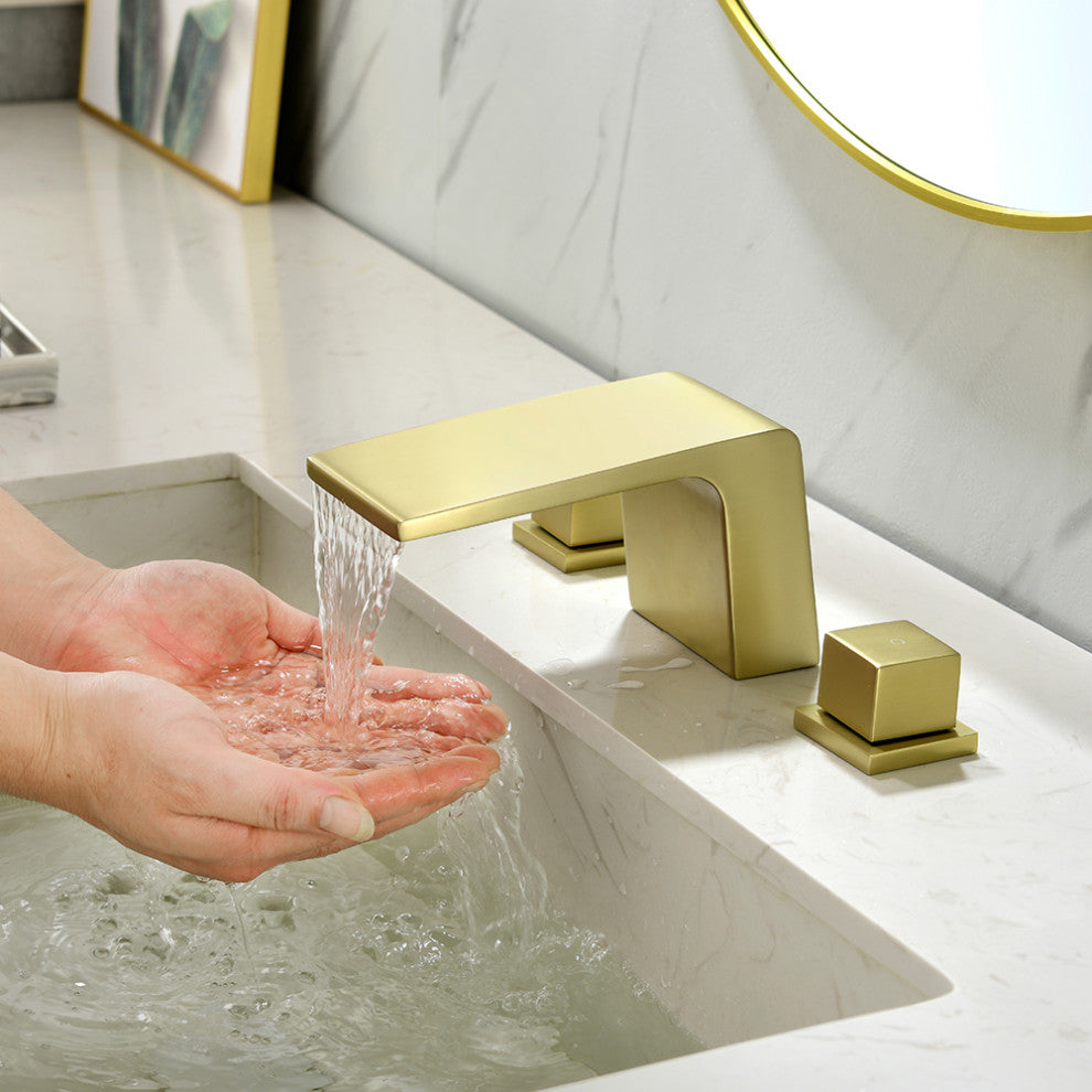 2-Handle Deck-Mount Roman Tub Faucet, Brushed Gold