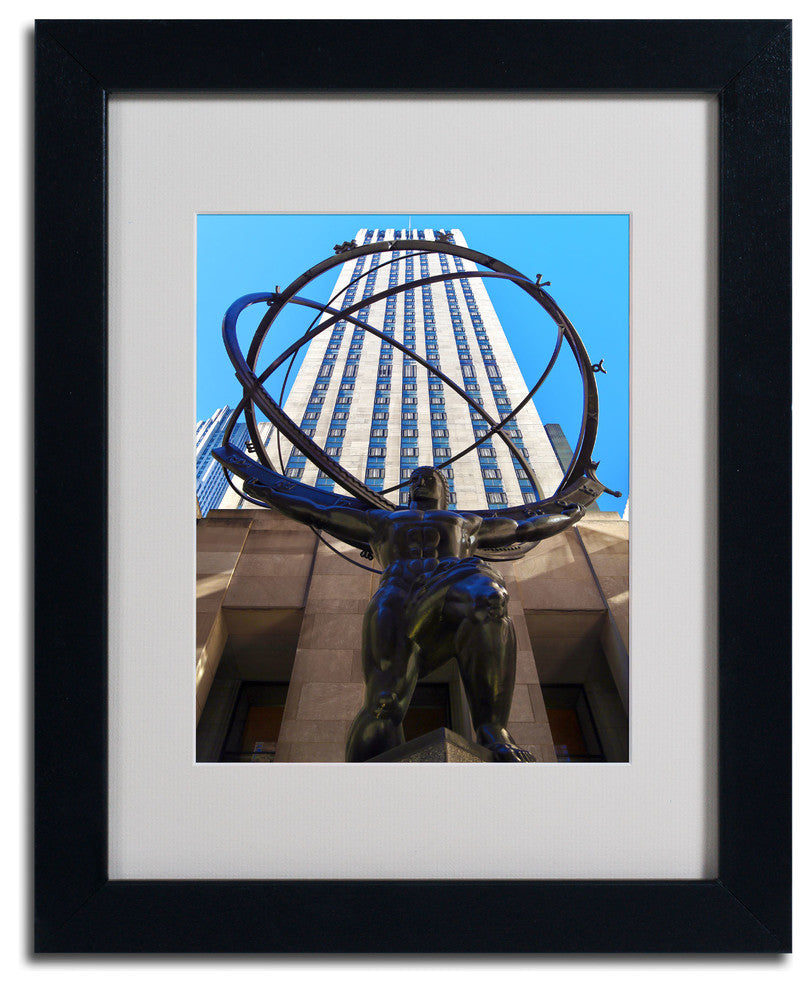 'Atlas' Matted Framed Canvas Art by CATeyes