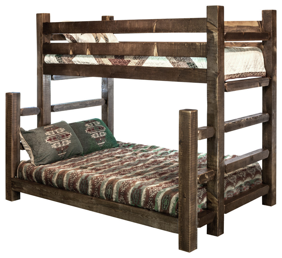 Homestead Collection Twin Over Full Bunk Bed, Stain and Clear Lacquer Finish